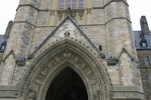 Ottawa Parliament Doorway, April 25, 2009