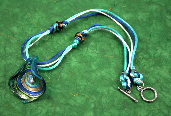 Ocean breeze necklace, etsy, green bg, medium