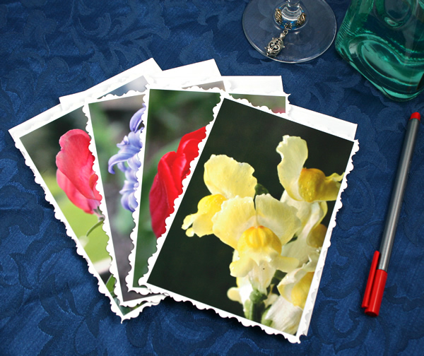 Spring garden cards, etsy, front yellow snap dragon, medium