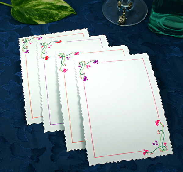 Pink flesh gladiolus cards, etsy, back, md