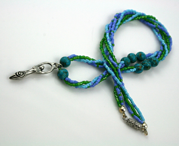 Birth goddess turquoise necklace, large pendant, loop, etsy, md