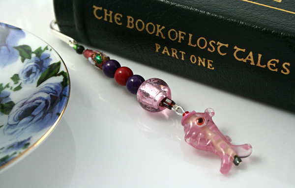 Pink Nature of Fish bookmark, book, md