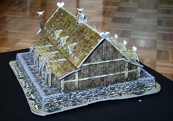 Golden Hall, Edoras, LotR, assembled back, med