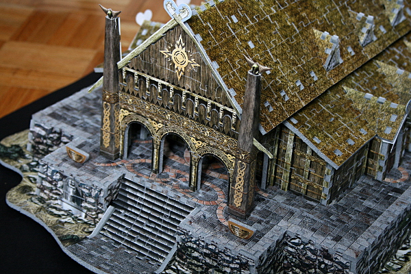 Golden Hall, Edoras, LotR, closeup, med