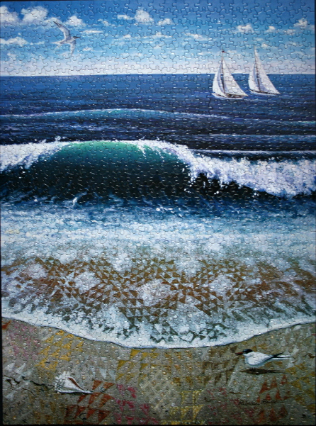 Rebecca Barker - The Oceanwaves Quiltscape, med