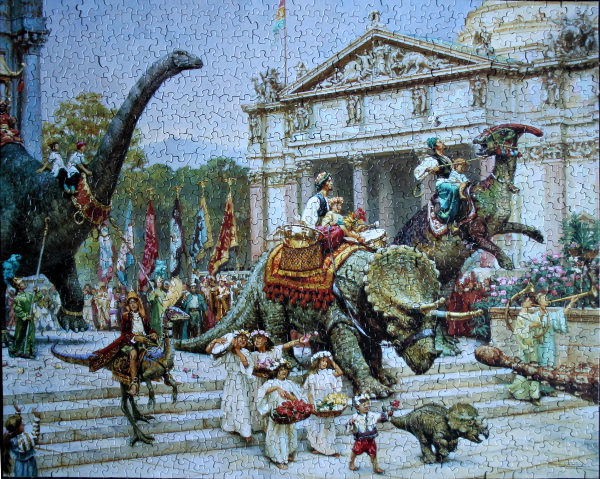 James Gurney - Dinotopia - Festival of Children and Hatchlings, med