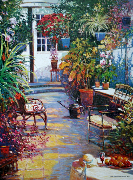 Ming Feng - Sunlit Patio, med