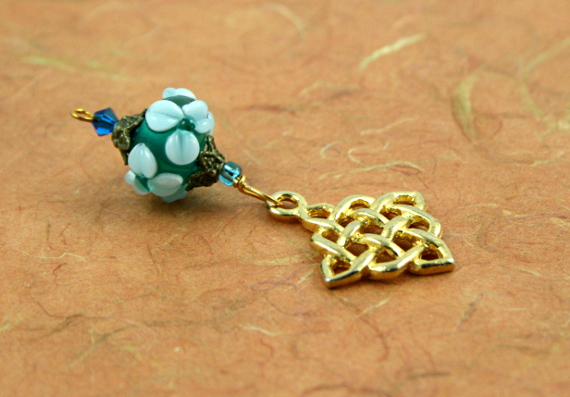 Blessingway bead - Forest spring celtic knot, earth, md