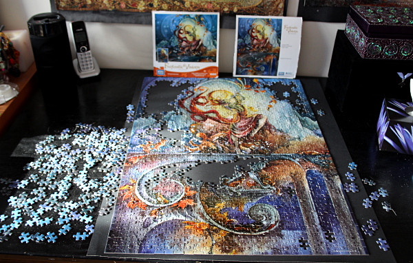 Foxfire puzzle - blue, med